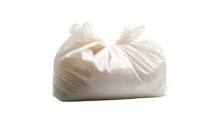 Stylish white shopping bag mockup on white background perfect for branding and design