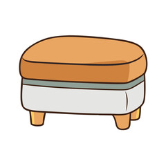ottoman vector icon, furniture vector illustration - simple illustration of ottoman perfect for logos, and furniture-themed designs.