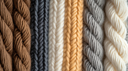 Vertical earth tone knitting pattern