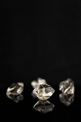 Beautiful Herkimer Diamond Mineral Stones with Copy Space