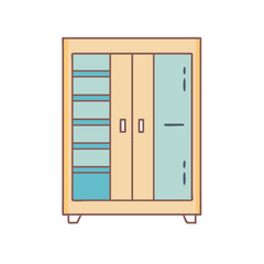 storage cabinet vector icon, furniture vector illustration - simple illustration of storage cabinet perfect for logos, and furniture-themed designs.