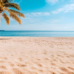 Tropical Beach Background Illustration