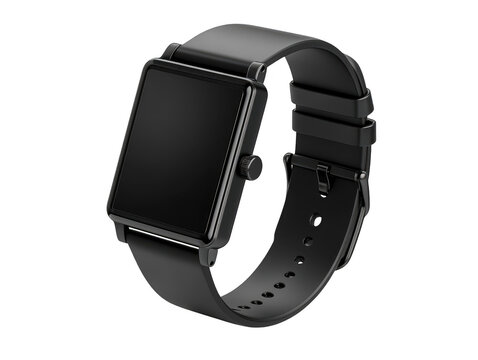 Closeup of black fitbit smartwatch, advanced fitness tracking and connectivity on your wrist