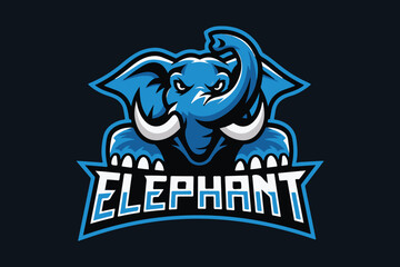 Elephant mascot logo design vector 