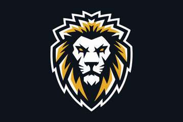 Obraz premium Lion mascot logo design vector with modern illustration