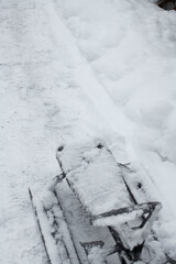snow covered sleigh