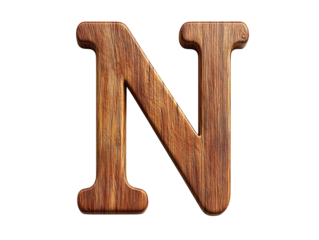 Rustic wooden letter n, a charming decorative piece for crafts, diy projects and home decor