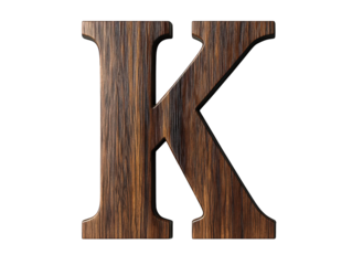 Rustic wooden letter k, a charming decorative piece for crafts, diy projects and home decor