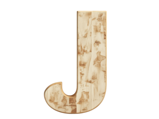 Rustic wooden letter j, a charming alphabet piece for crafts, decor and personalized projects