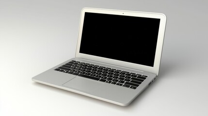 Laptop on a light surface ready for use during a productive work session