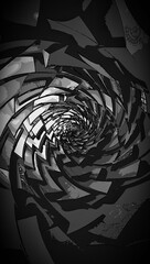 Fototapeta premium A swirling symphony of shapes make us lost in the intricate patterns, as a journey into the unknown. A hypnotic spiral that drawing you deeper into its intricate design. This is so unique!