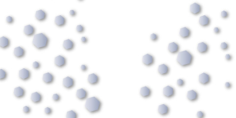 Abstract technology white and grey circle hexagon 3d effect out line pattern with shadow seamless texture background. Use for book, poster, flyer, website vector illustration.