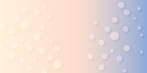 Abstract technology gradient shiny bright glow circle hexagon 3d effect out line pattern with shadow seamless texture background. Use for book, poster, flyer, website vector illustration.