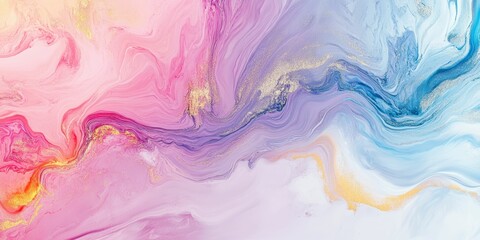 Obraz premium Pastel tones blend in smooth, fluid like patterns, offering an elegant and calming design ideal for creating tranquil visuals.