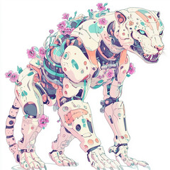 Jaguar illustration isolated on white background