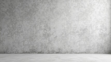 Empty room with a textured concrete wall and floor for interior design projects