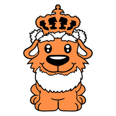Fototapeta premium Dog Crown King Prince Lord Ruler Majesty Old Beard Design Lover Art Vector Illustration Card T-Shirt Poster Sticker Graphic Print Decorative Drawing Isolated Logo Decoration Symbol Creative Cool Style