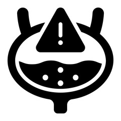cystitis glyph icon