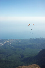 The panorama from Tahtali mountain, Antalya provence, Turkey