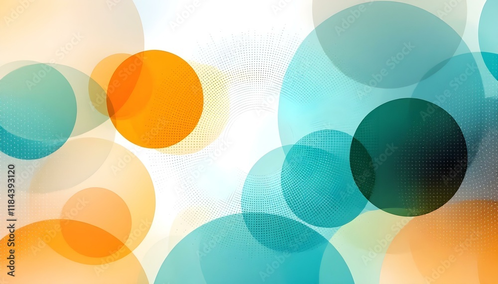 Aufkleber Abstract halftone white background set in three colors. Abstract halftone white background with three vibrant colors blending together, creating a modern and dynamic design, colors and background. 