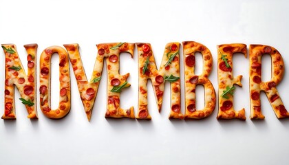 Sliced Pizza Art: Melty November Design