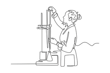 Medical professional Concept. Single line draw design. Full length animation illustration. High quality 4k footage.