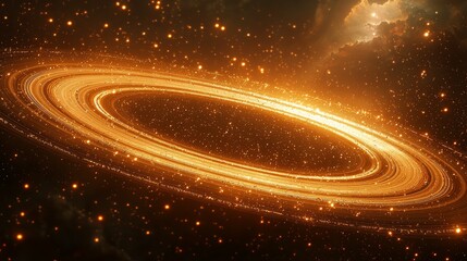 a space photo with stars everywhere, we can also see the rings of Saturn, the rendering is ultra realistic and colorful 