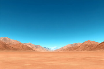 Naklejka premium Desert Landscape 3D Render