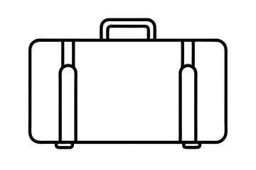 Suitcase Line Icon Vector Illustration (SVG Format)