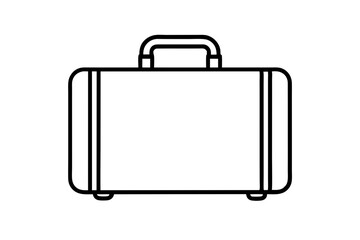 Suitcase Line Icon Vector Illustration (SVG Format)