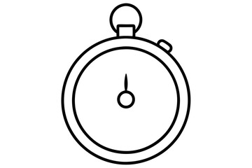 Fototapeta premium Stopwatch Outline Vector Illustration (SVG Format)