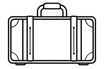 Suitcase Line Icon Vector Illustration (SVG Format)