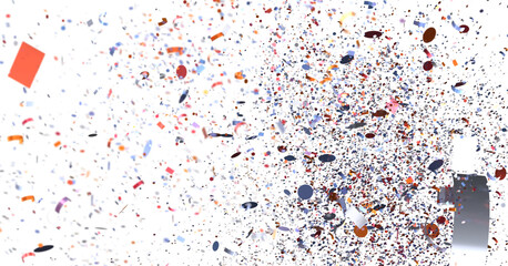 Vibrant confetti burst, ideal for celebration, party, festive, and event designs. High-resolution image.