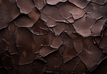 Brown abstract background. Dark chocolate rock texture. Brown stone surface with copy space for design.
