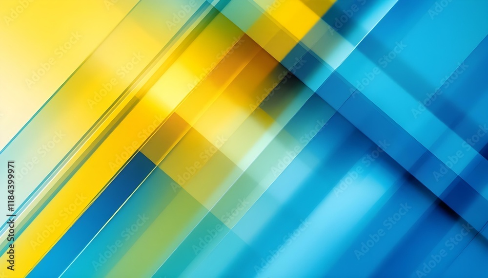 Poster blue and yellow abstract geometric tech banner with grunge texture. futuristic design. colorful line