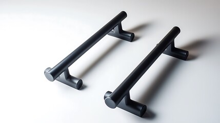 Two black handles are shown on a white background