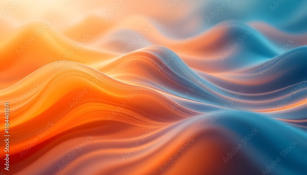 Aufkleber bright orange swoosh wave line border background. abstract orange swoosh satin wave line border. bri