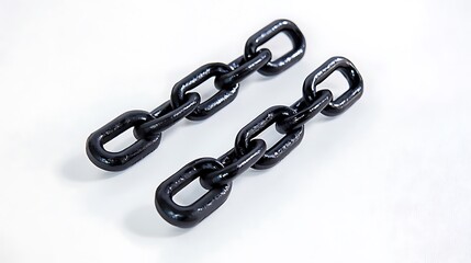 Obraz premium Two chains are shown, one of which is longer than the other