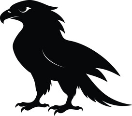 tailed hawk  Silhouette,tailed hawk bird vector icon