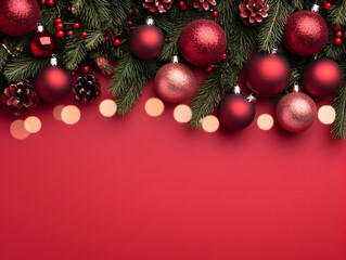 Red Christmas Festive Background Image