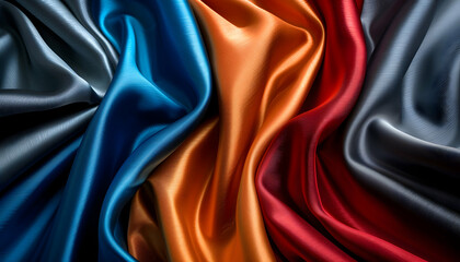 Fototapeta premium Abstract Draped Silk Fabric Background
