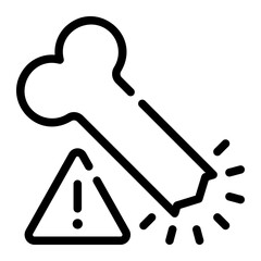 broken bone line icon