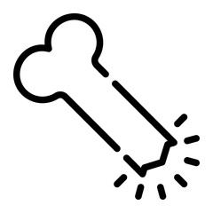 broken bone line icon