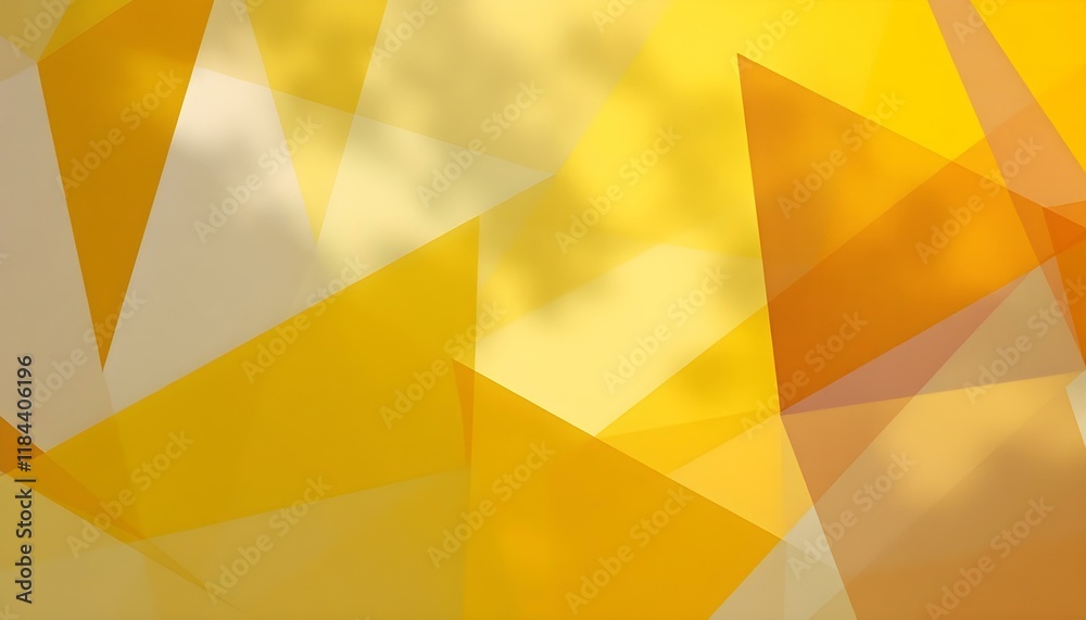 Poster Serenity in simplicity. Minimalistic yellow abstract background concept. Yellow waves flow smoothly in the background. Abstract layered waves in shades of orange and yellow on the background