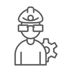 Mining Engineer Icon Design