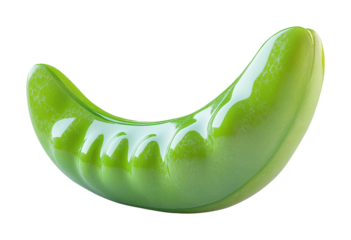 Fresh green bean on food minimalist style studio setting close-up organic concept isolated on transparent background png
