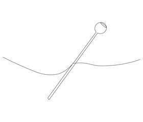 One continuous line drawing of dental mirror tool . Single line of dental mirror tool vector illustration
