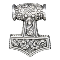 This silver pendant is shaped like Thor’s Hammer, a symbol of Norse mythology representing strength, protection, and the mighty god Thor. A powerful and iconic piece for warriors and believers