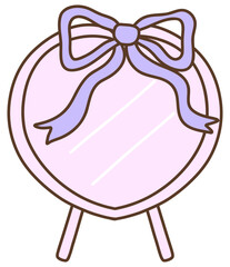 Purple Bedroom with Bow Mirror.