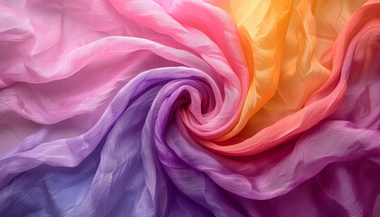 Abstract Colorful Fabric Swirl Background Image